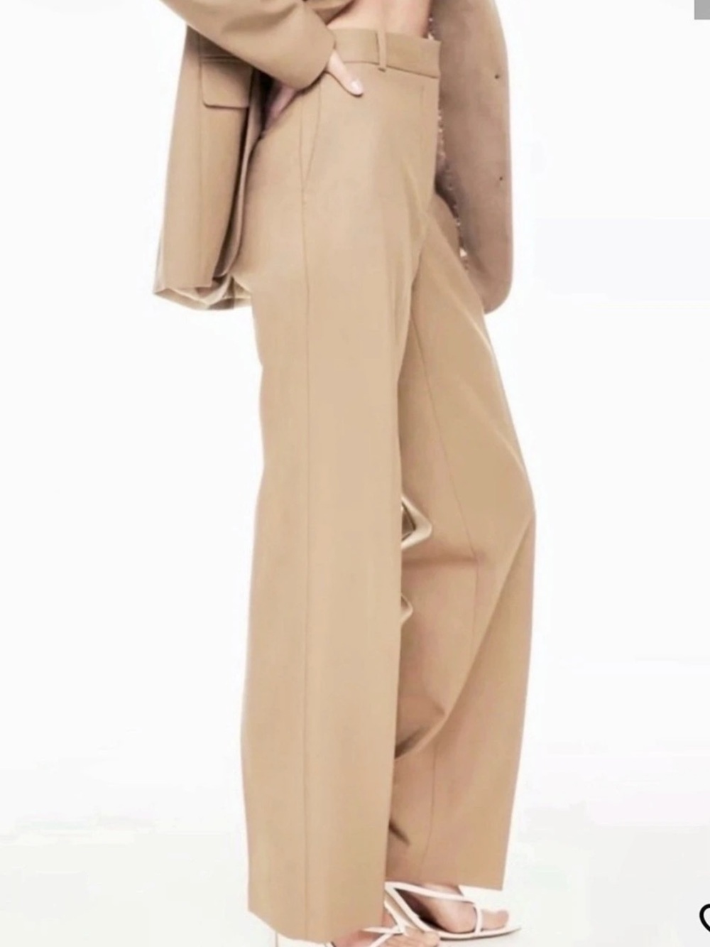 Babaton Straight Leg Trousers Beige Size 00